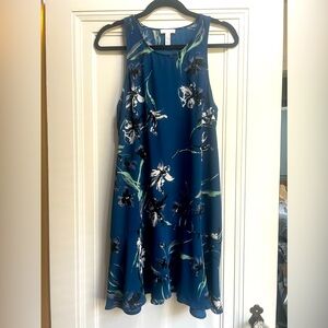 Blue floral mini dress